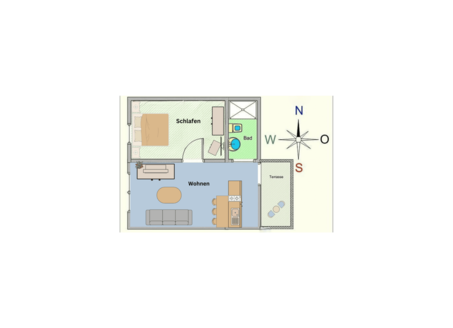Aufteilung der Ferienwohnung