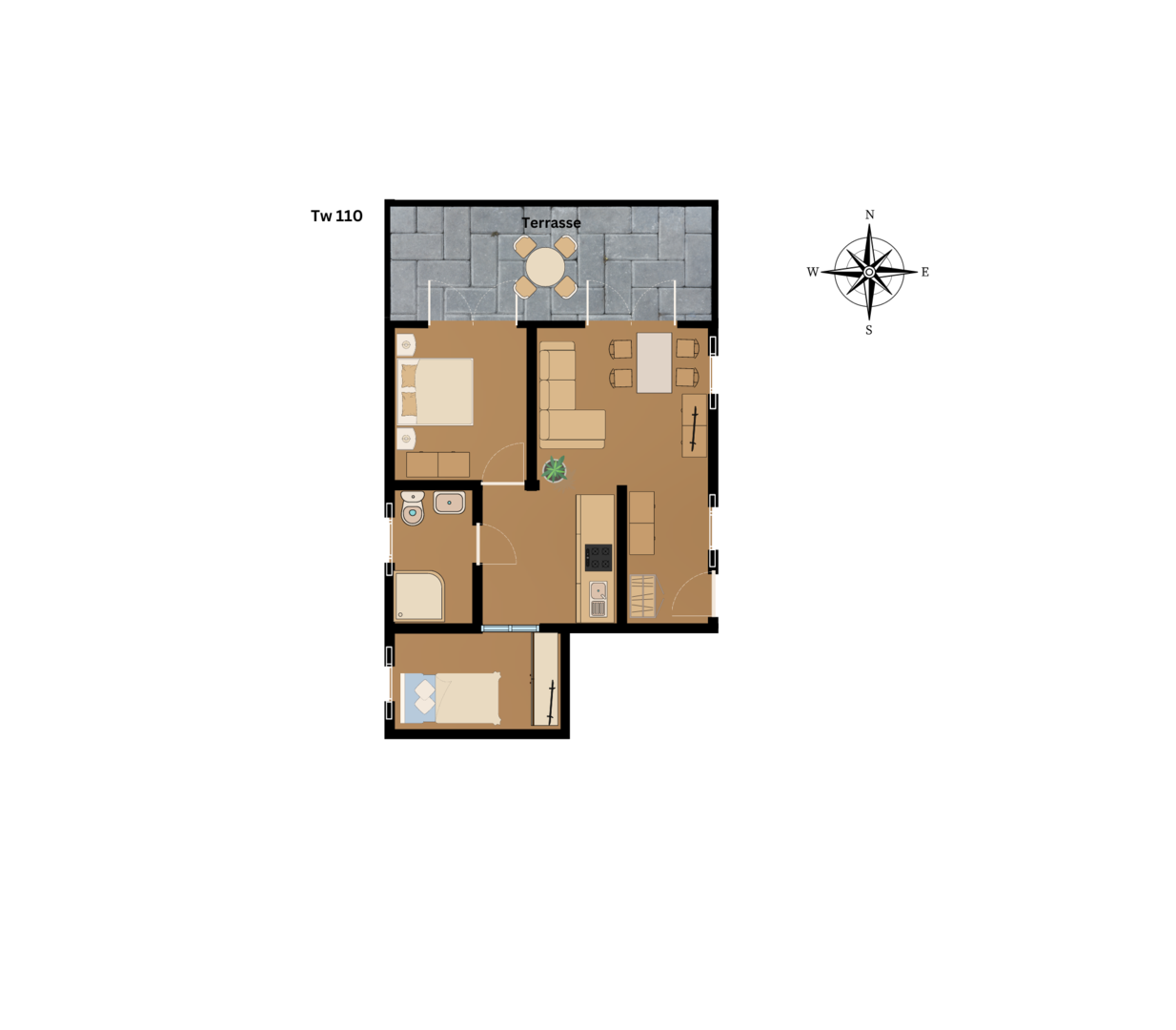 Aufteilung der Ferienwohnung
